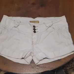 Stylish High Waist Women's White Shorts
